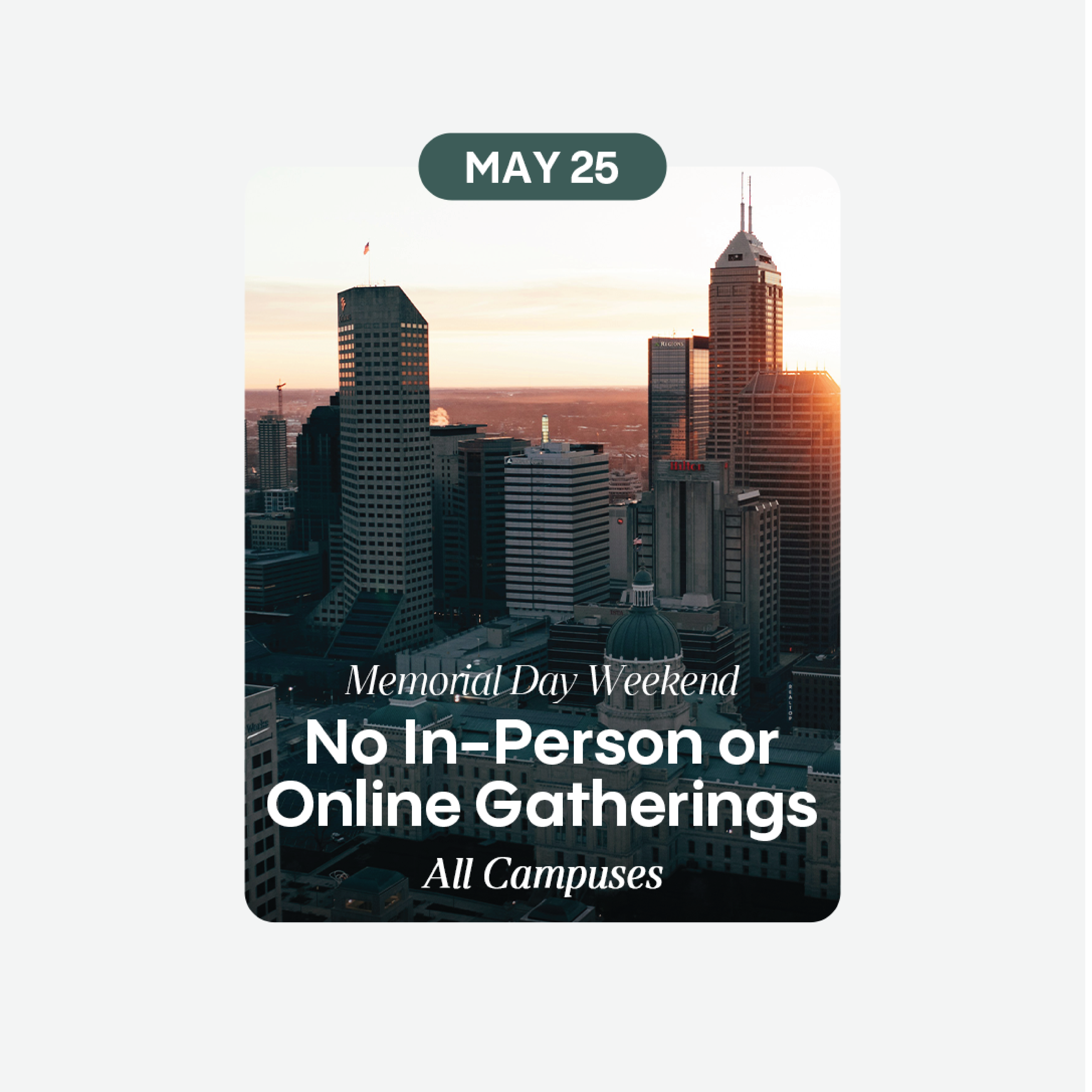 No Gatherings May 25 preview